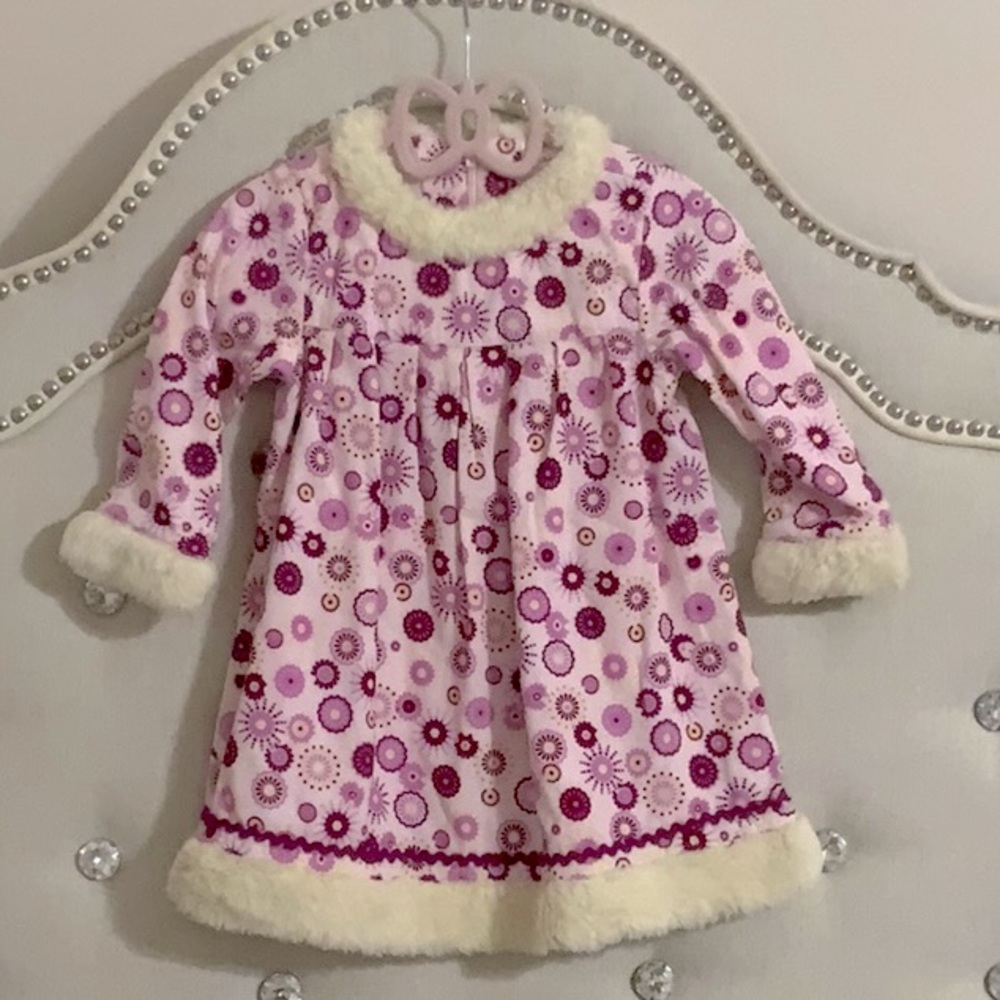 Hanna Andersson Toddler Faux Fur Holiday Dress